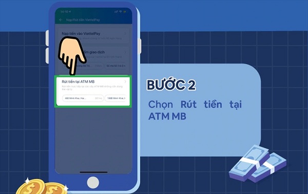 Rút tiền tại ATM MB