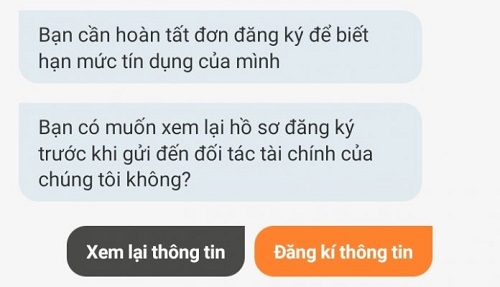 xem lại thông tin