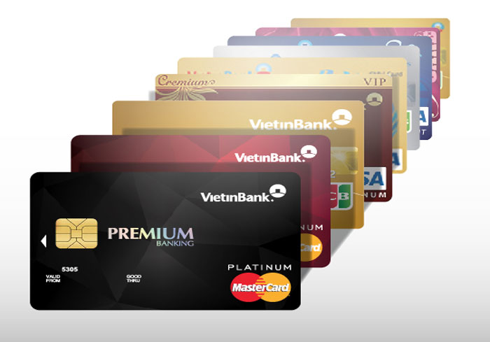 Các loại thẻ Vietinbank Visa Debit và thẻ tín dụng nội địa Vietinbank